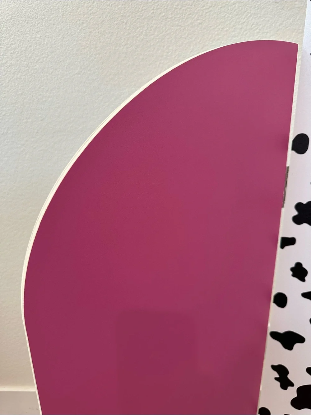NEW 42”H Arched Wood Party Backdrop - “Fushia Pink & Cow” PROMO PRICE TIL 9/30